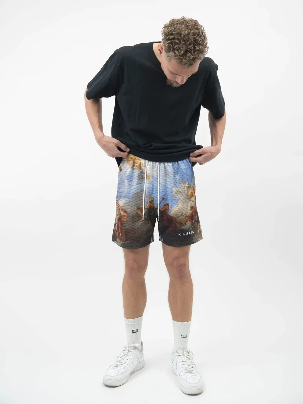 Short Homme Été Rose Broderie Casual Streetwear Hip Hop Fitness Polyester Séchage Rapide Respirant – Short Sport Tendance | Mode Homme Urban