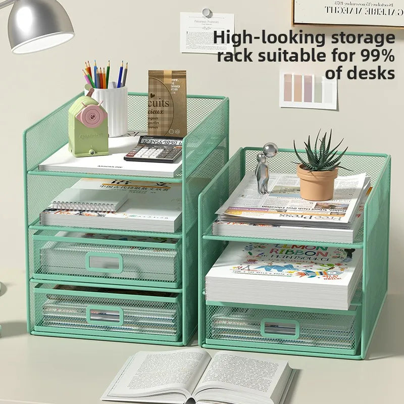 Rack Courrier 4 Niveaux Trieur Papier – Organisateur Bureau Dossiers Lettres Empilable