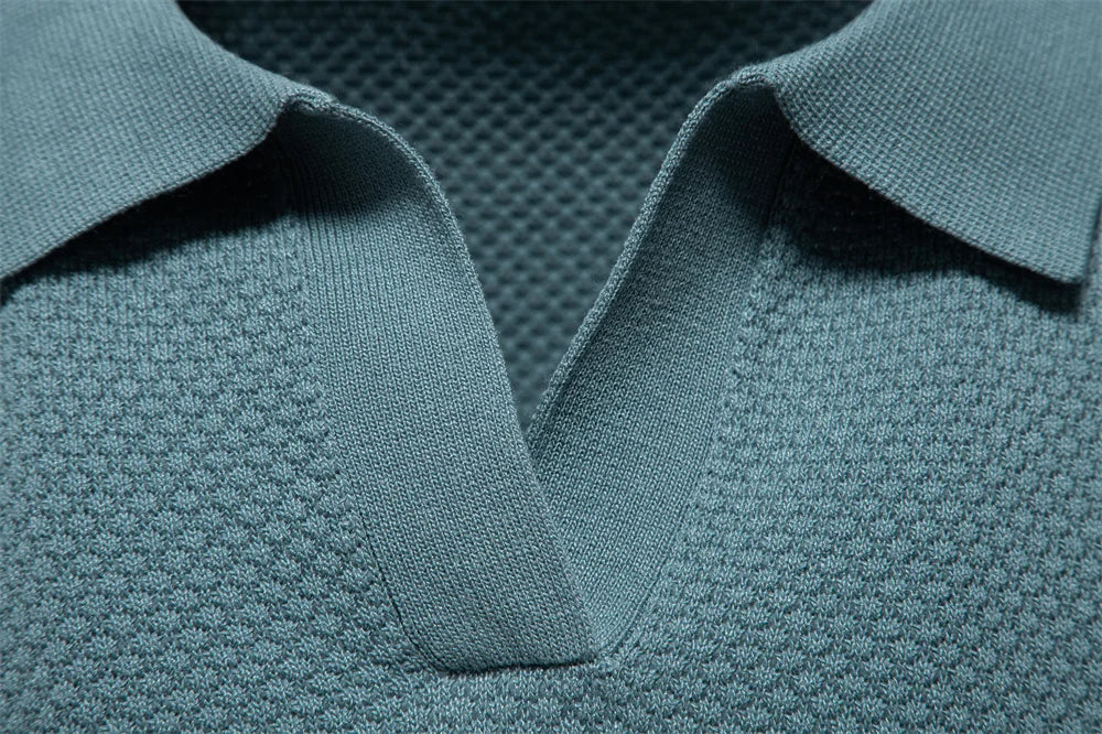 Polo Homme Été Respirant Manches Courtes Couleur Unie Casual Stretch Léger Élégant Confortable Intemporel Fashion – Polo Premium Respirant Stretch Été | Mode Homme Polo Premium Été