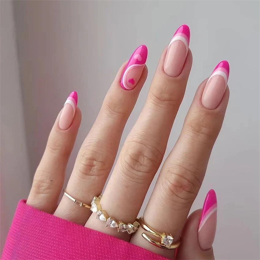 24 Faux Ongles Ballerina & Coffin Amovibles – Manucure Prête à Porter, Forme Amande & Coffin | Décoration Ongles Femme & Fille