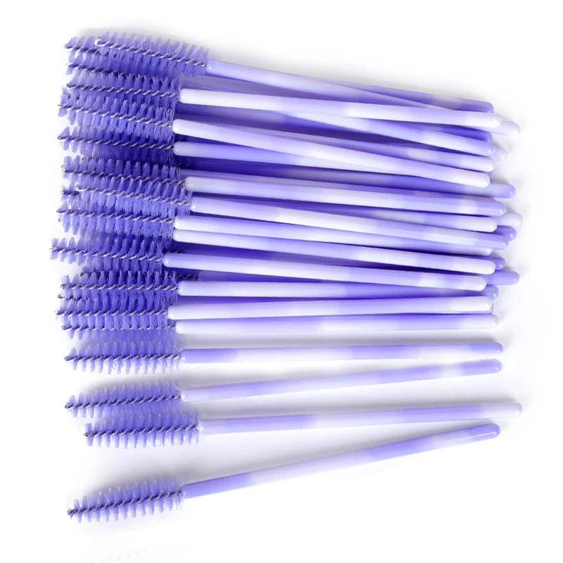 Lot 50/100 Brosses Cils Jetables Arc-en-Ciel – Mascara Wand Applicateur Extension Cils & Sourcils | Outil Maquillage
