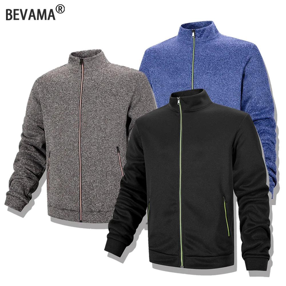 Veste Sweat Homme Zippée Intégrale Col Montant Coupe-Vent Chaud Casual Outdoor Automne Hiver Confortable Élégante Intemporelle – Veste Sweat Premium Zippée Col Montant | Mode Homme Outdoor Automne Hiver Premium