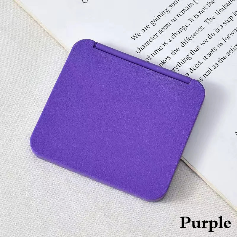 Miroir Maquillage Double Face Carré Portable – Mini Miroir de Poche Compact | Cadeau Fille Multicolore