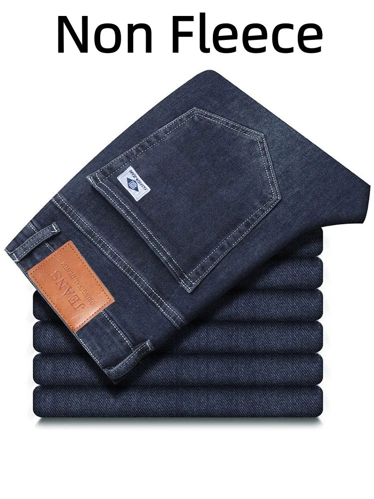 Jean Homme Loose Straight Leg Rétro Lavé Élastique Casual Toutes Saisons Polyvalent Confortable Intemporel Élégant – Jean Loose Premium Straight Leg Rétro | Mode Homme Denim Premium Polyvalent