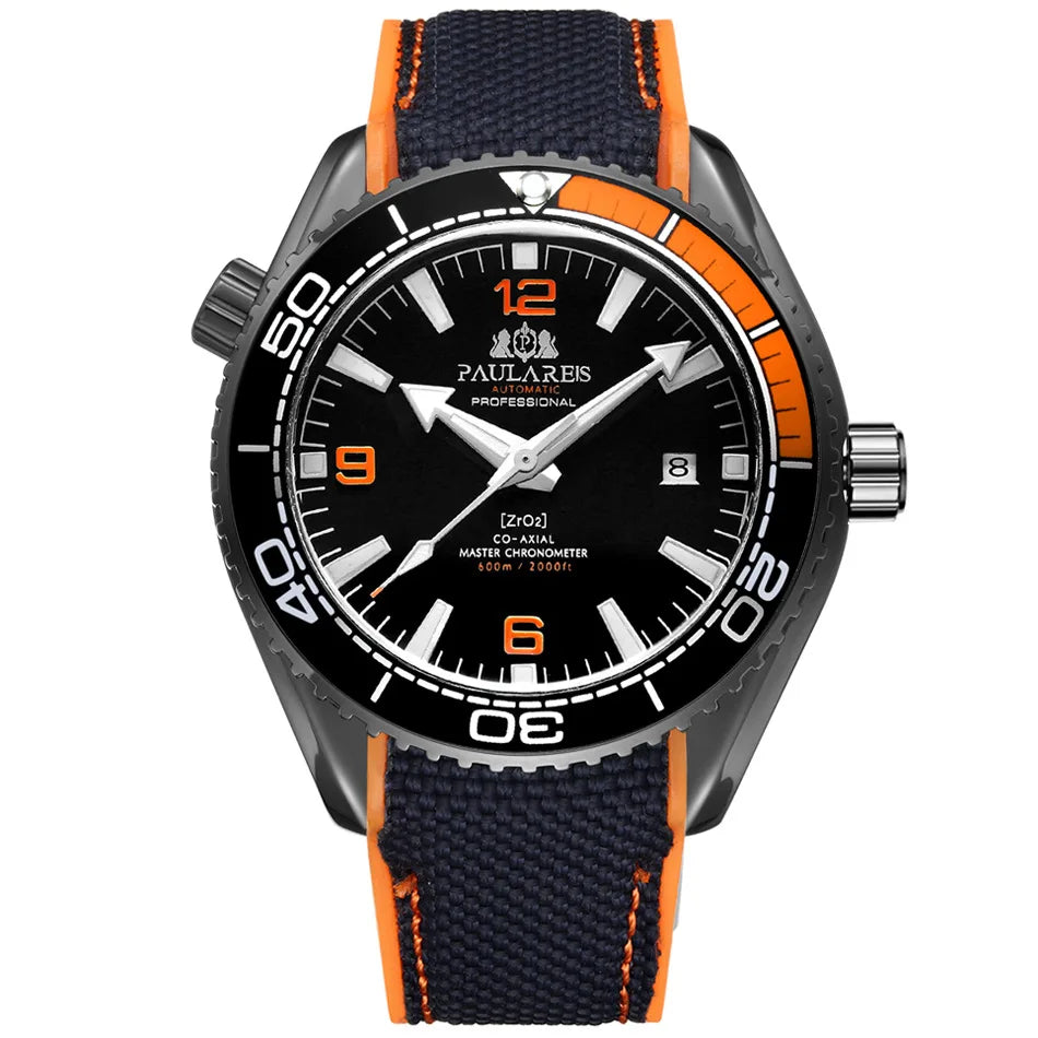 Montre Homme Automatique Mécanique Luxe – Bracelet Caoutchouc Lumineux Étanche Calendrier