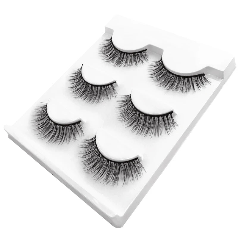 Lot 3 Paires Faux Cils 3D Vison SHIDISHANGPIN – 27 Styles Fluffy Wispy Épais | Cils Faux Faits Main Maquillage Yeux