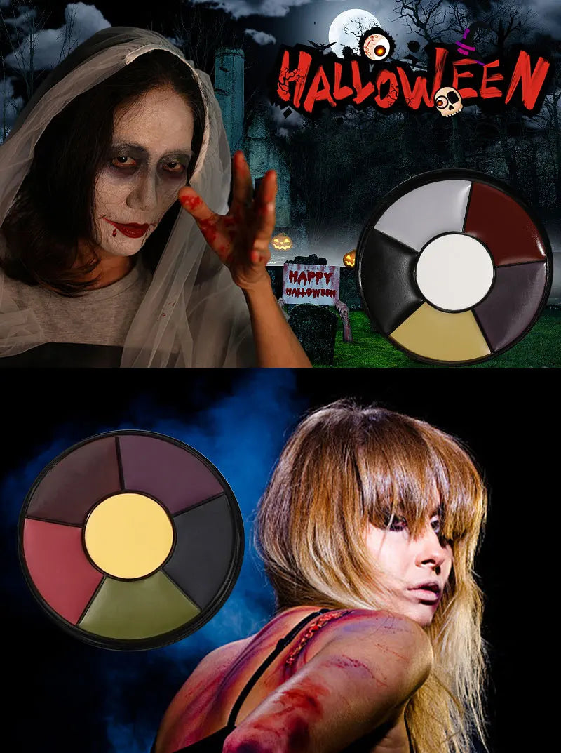 Palette Maquillage SFX 6 Couleurs Bleus & Ecchymoses – Zombie Réaliste Visage & Corps | Maquillage Halloween Costumes