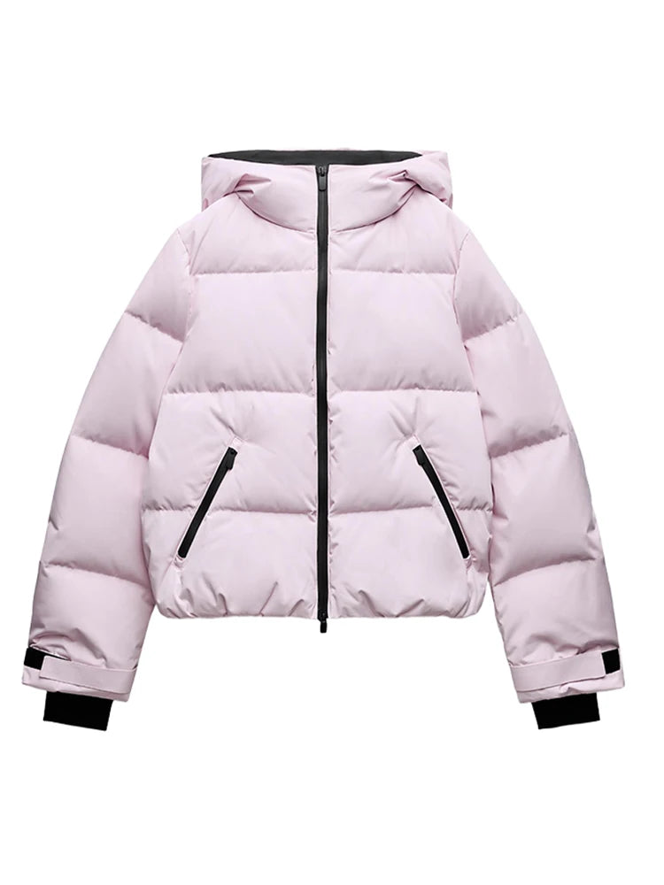 Ski-Set für Damen, 2-teilig – Warme Kapuzenjacke mit Reißverschluss + lange Sporthose | Komfort Winter 2025
