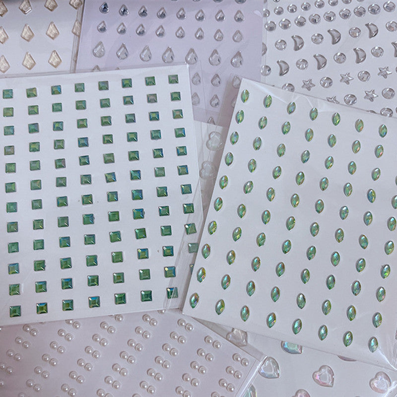 Stickers Strass Visage Jetables – Diamants Acryliques Crystal Larme & Yeux | Maquillage Scène & Festival