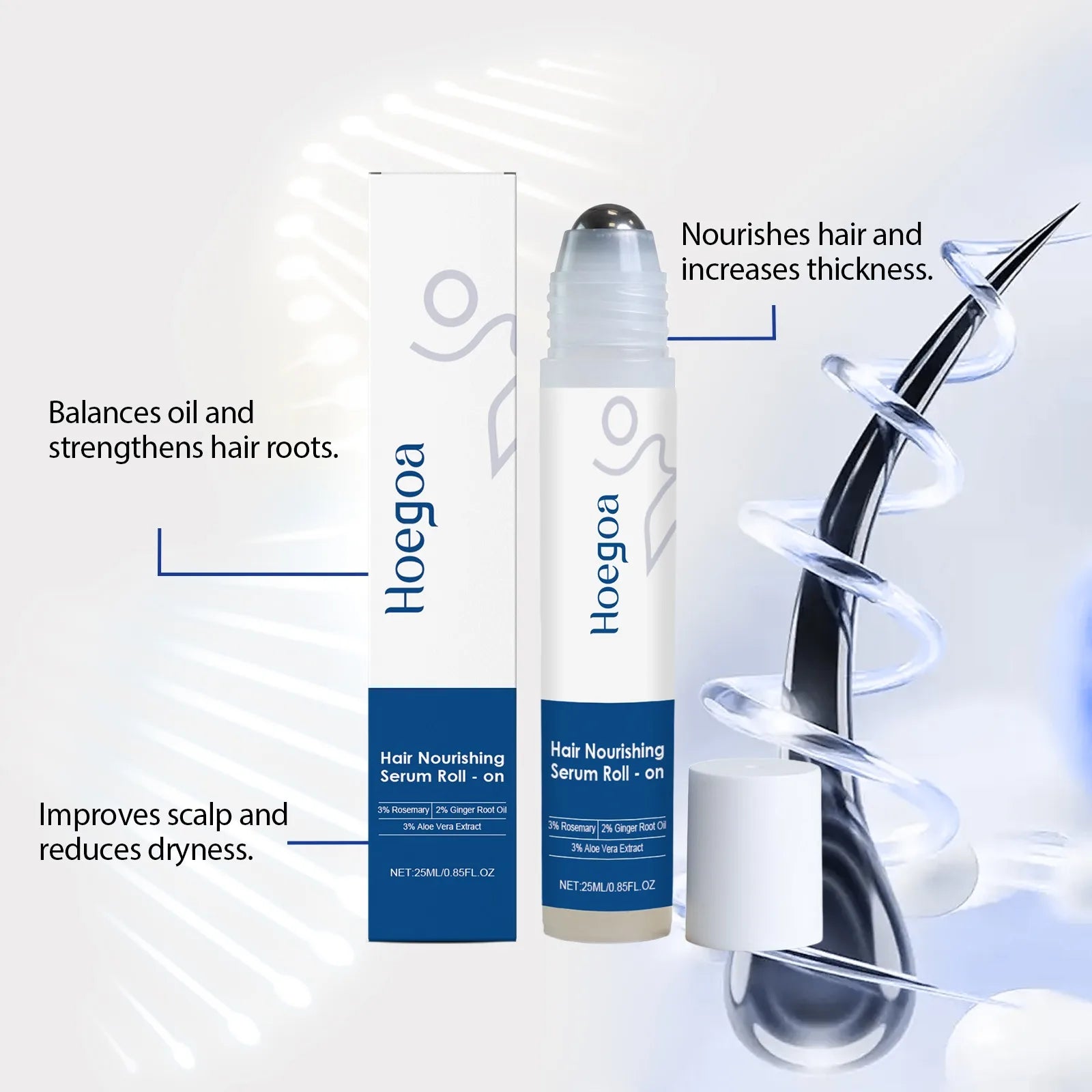 Roller Essence Romarin - Croissance Capillaire & Santé du Cuir Chevelu