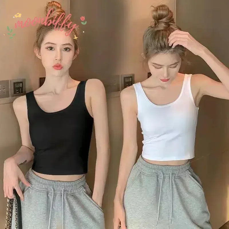 Crop Top Tube 100 % Baumwolle Candy Farben – Ärmelloses, lässiges, sexy Damen-Camisole