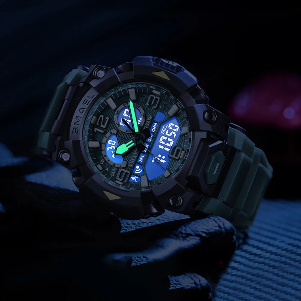 Montre Homme SMAEL 8099 Militaire Digital Sport – Étanche 50M LED Chronographe Antichoc