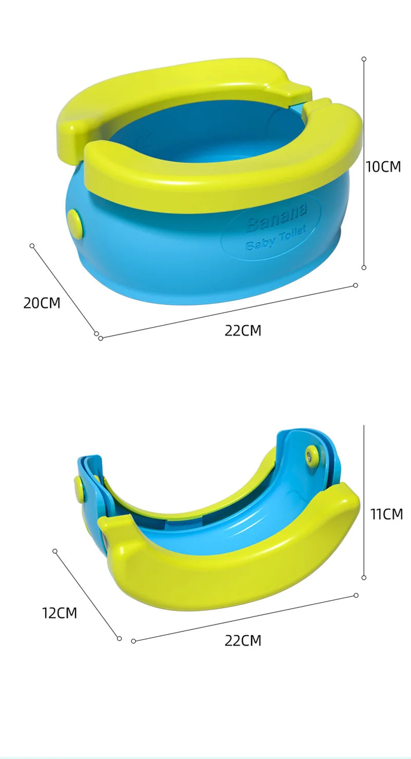 Pot Bébé Portable Pliable Voyage – Siège Toilette Enfant + Sac Rangement & 20 Sacs Poubelle