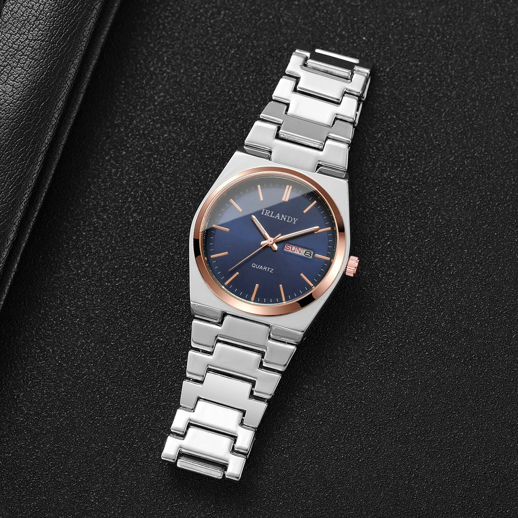 Montre Homme Luxe Business Quartz Calendrier – Élégante Fashion Casual