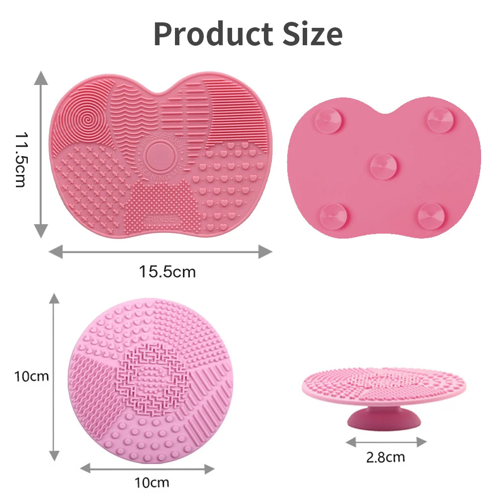 Tapis Nettoyant Pinceaux Maquillage Silicone – Outil Nettoyage Professionnel Fard & Fond de Teint | Mat Cosmétique