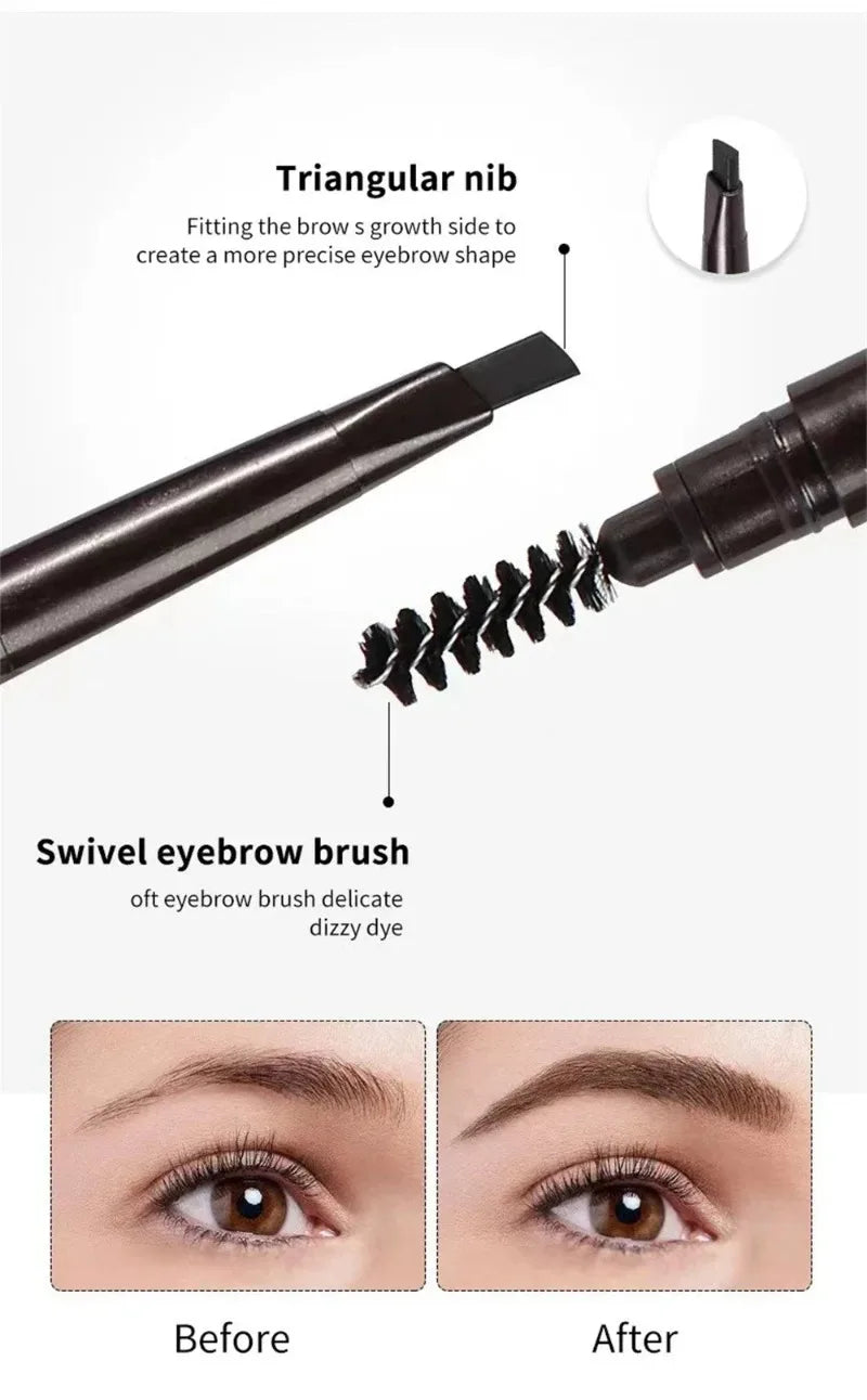 Crayon Sourcils Double Embout – Ultra-Fin Waterproof Longue Tenue | Maquillage Professionnel