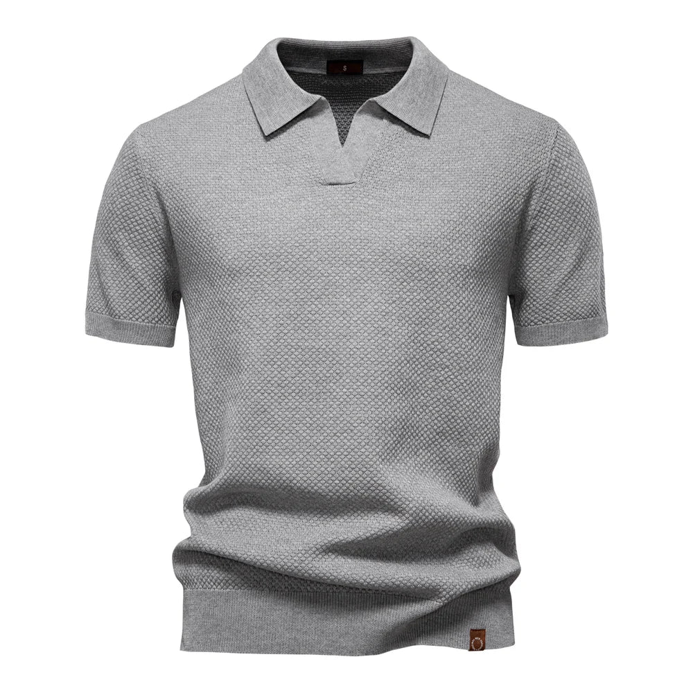 Polo Homme Été Respirant Manches Courtes Couleur Unie Casual Stretch Léger Élégant Confortable Intemporel Fashion – Polo Premium Respirant Stretch Été | Mode Homme Polo Premium Été