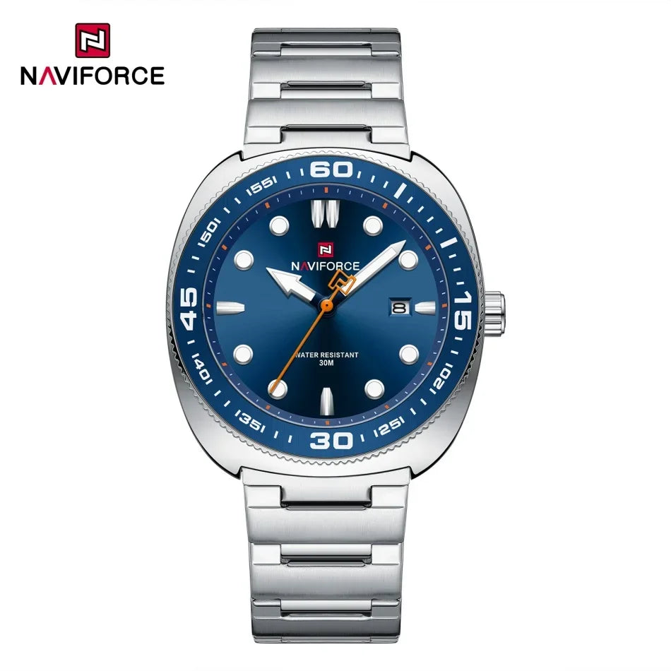 Montre Homme NAVIFORCE Sport Luxe Acier Inoxydable Quartz Date Étanche 30M – Fashion Tendance