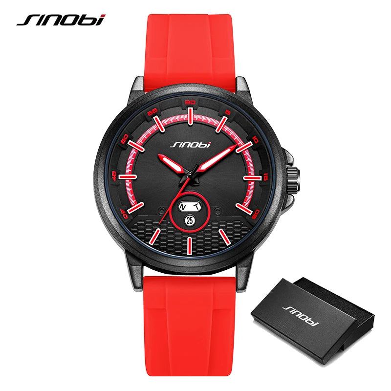Montre Homme SINOBI Sport Quartz – Calendrier Semaine Fashion Top Brand Cadeau