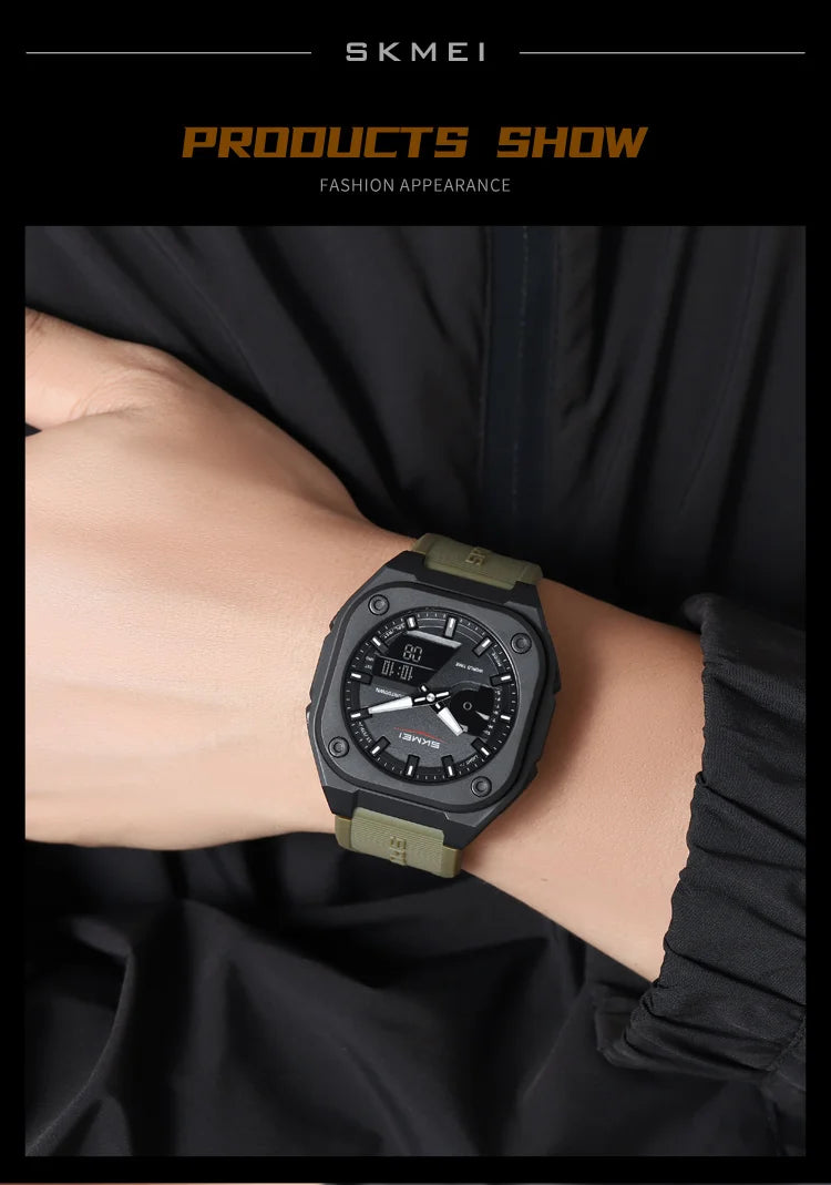 Montre Unisexe SKMEI Business Digital Quartz – Sport Étanche Multifonction Fashion