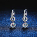 Boucles d'Oreilles Pendantes Moissanite Argent 925 — Bijou Luxe Mariage Anniversaire