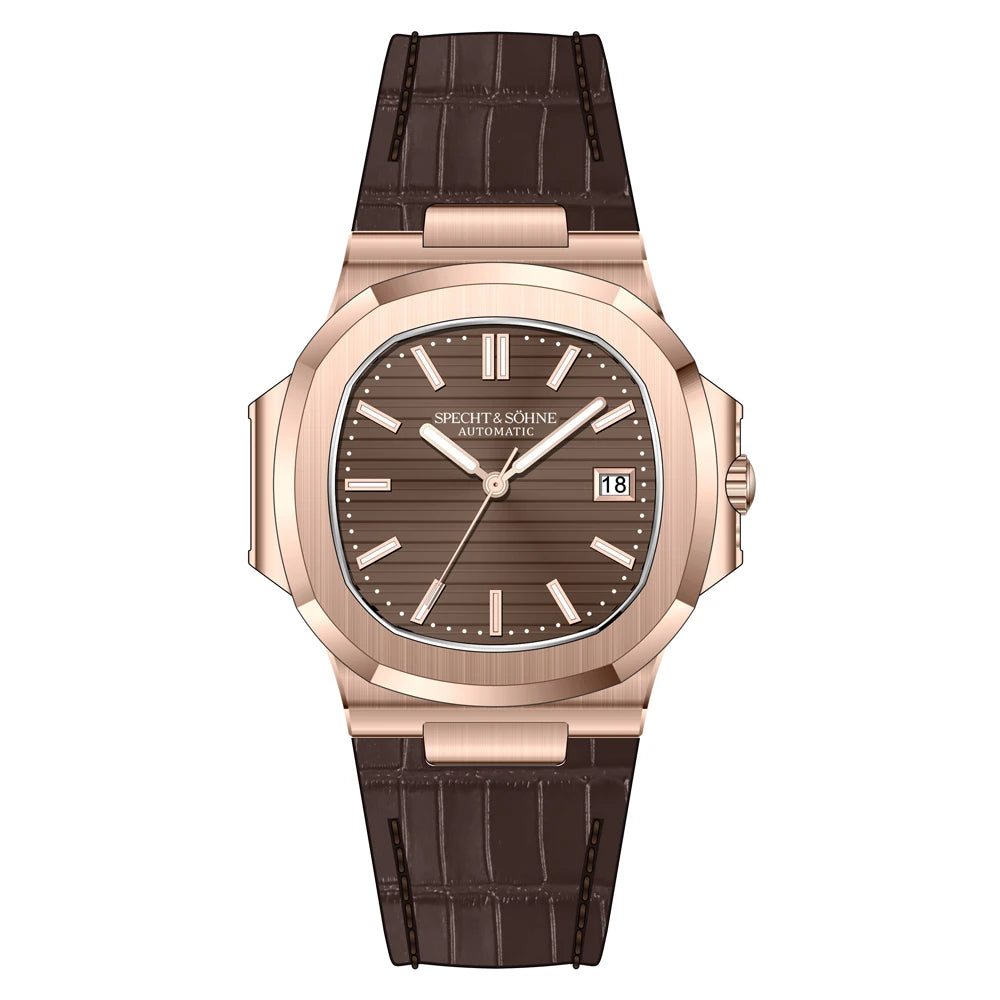 Montre Homme Specht&Sohne Automatique Mécanique Japon 42mm Luxe Élégante Intemporelle | Montre Specht&Sohne Automatique Mécanique Japon Premium