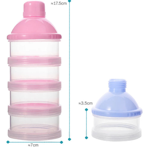 Boîte Doseuse Lait en Poudre Portable 4/5 Compartiments – Distributeur Bébé Snacks Alimentation