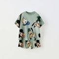 Ensemble 2 Pièces Enfant T-Shirt + Short Imprimé Donald Duck – Tenue Cartoon Unisexe Manches Courtes