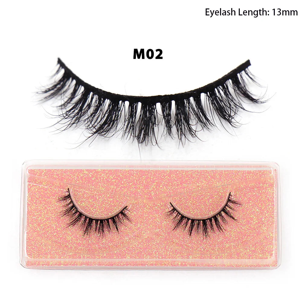Faux Cils Naturels Courts Fluffy LEHUAMAO – Volume 12-15mm Wispy | Extension Cils Vison Maquillage