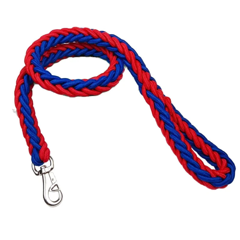 Laisse Chien Grande Race Nylon Tressé Robuste – Corde de Traction Épaisse Promenade Bouledogue Rottweiler | Accessoires Chien