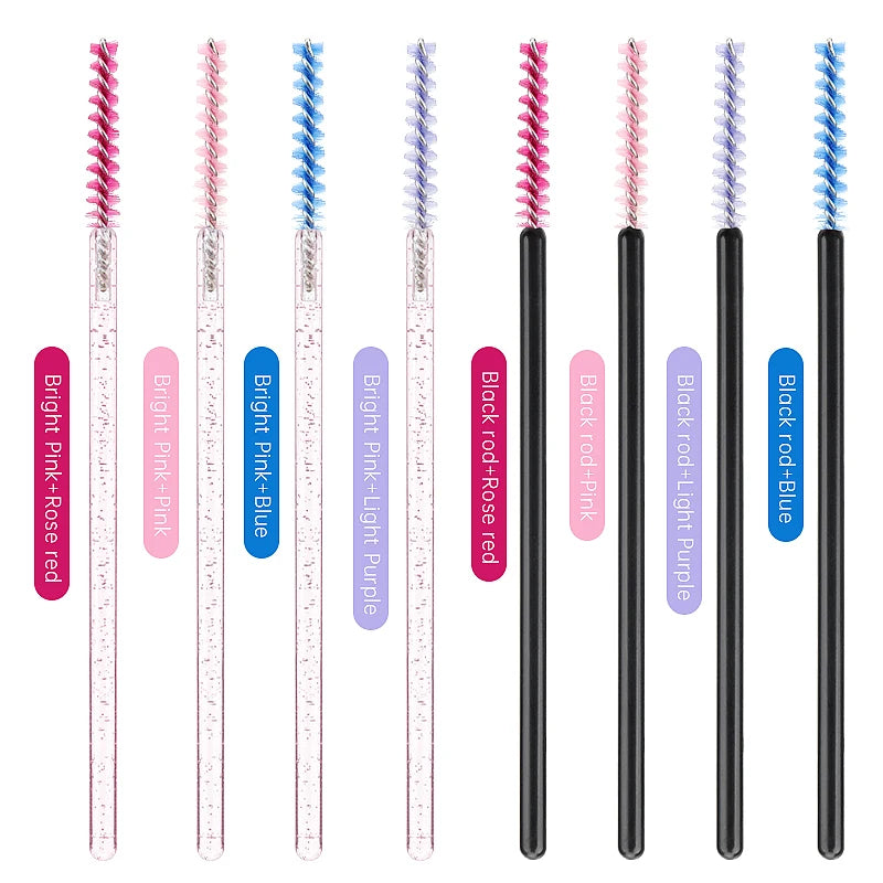 Brosses Crystal Cils & Sourcils Jetables – Lot 50 Pcs | Peigne Mascara & Extension