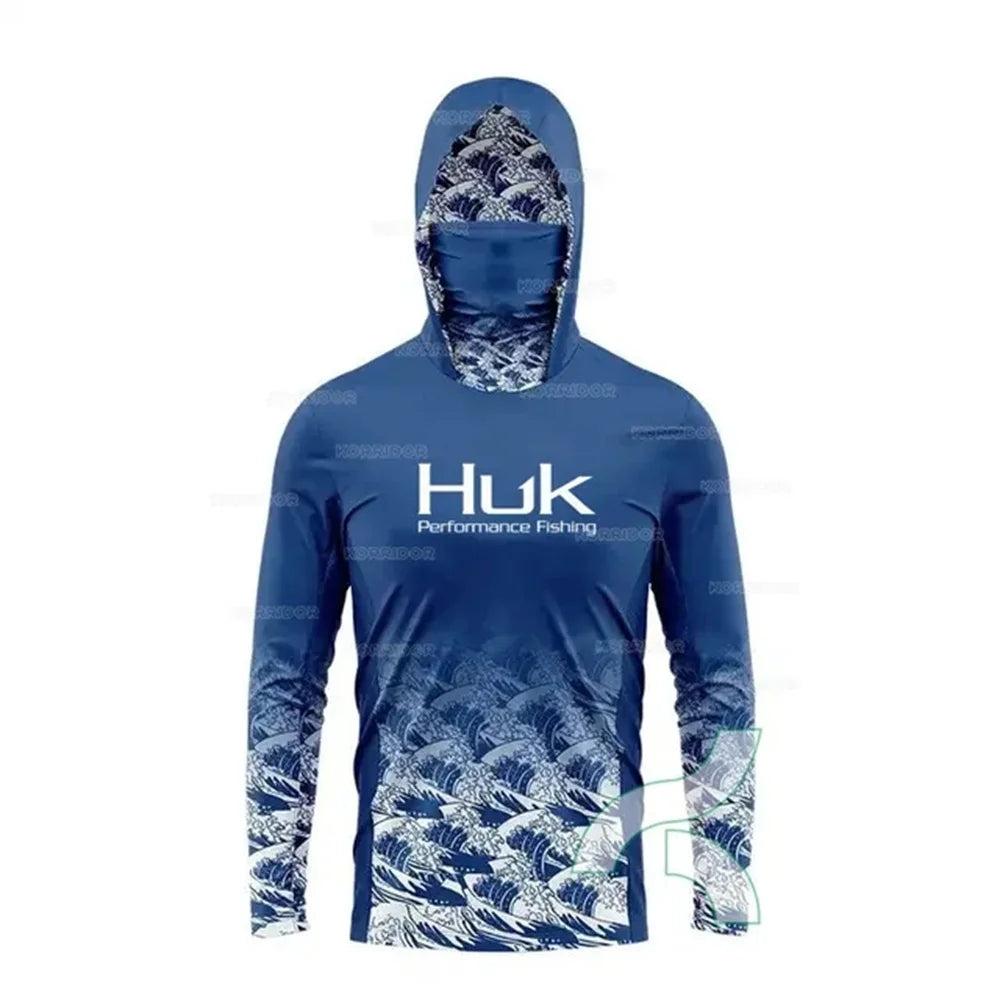 HUK Performance Fischerhemd Langarm – UV-Schutz, Kapuze & schnelltrocknend