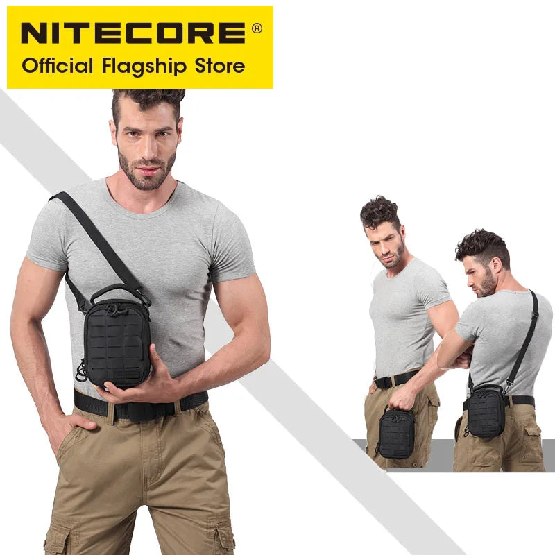 Sac Tactique NITECORE NUP10/NUP20 – Bandoulière Nylon 1000D Molle Crossbody Ceinture Homme Femme