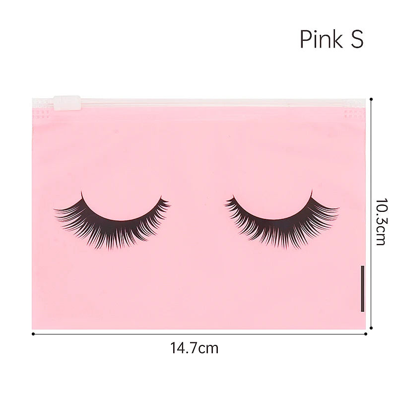 Pochettes Aftercare Extension Cils – Lot 10 Pcs avec Fermeture Éclair | Emballage Professionnel