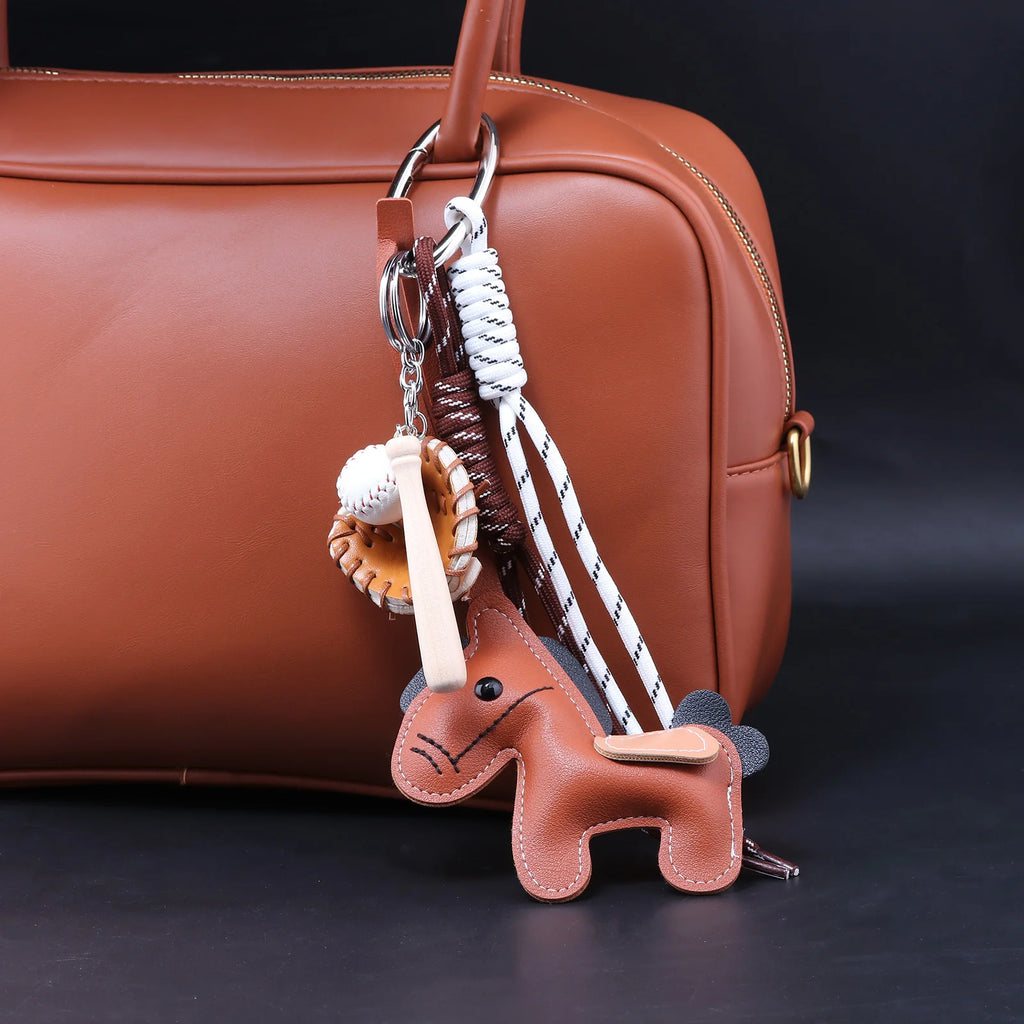 Porte-Clés Chien Saucisse Personnalisé – Pendentif Sac Corde Tressée Décoration Cadeau Mignon