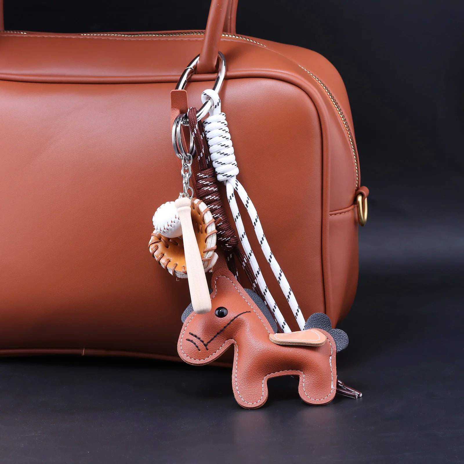 Porte-Clés Chien Saucisse Personnalisé – Pendentif Sac Corde Tressée Décoration Cadeau Mignon