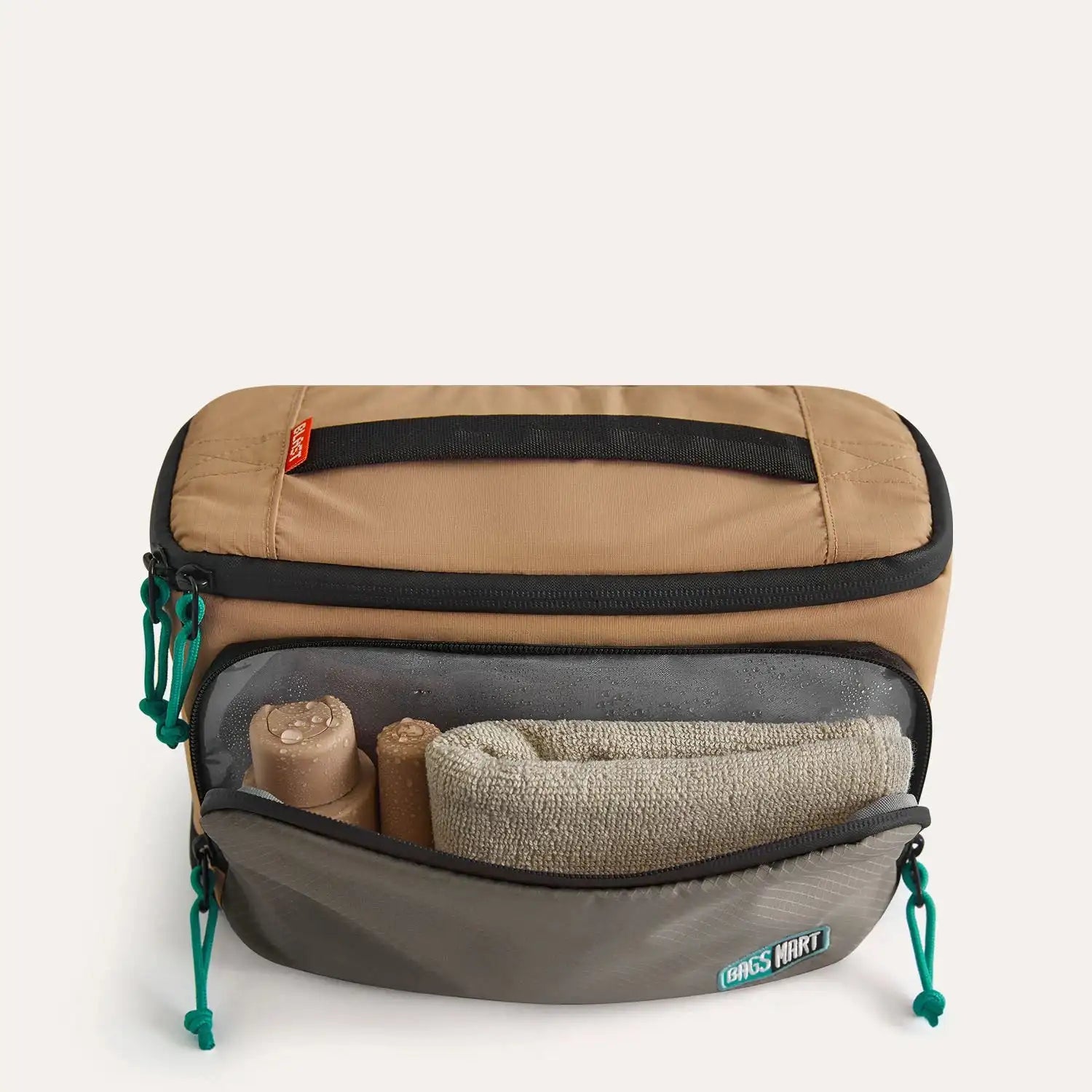 Trousse Maquillage Voyage BAGSMART Waterproof – Organisateur Toilette Crochet Salle de Bain | Grande Capacité Rangement Cosmétique