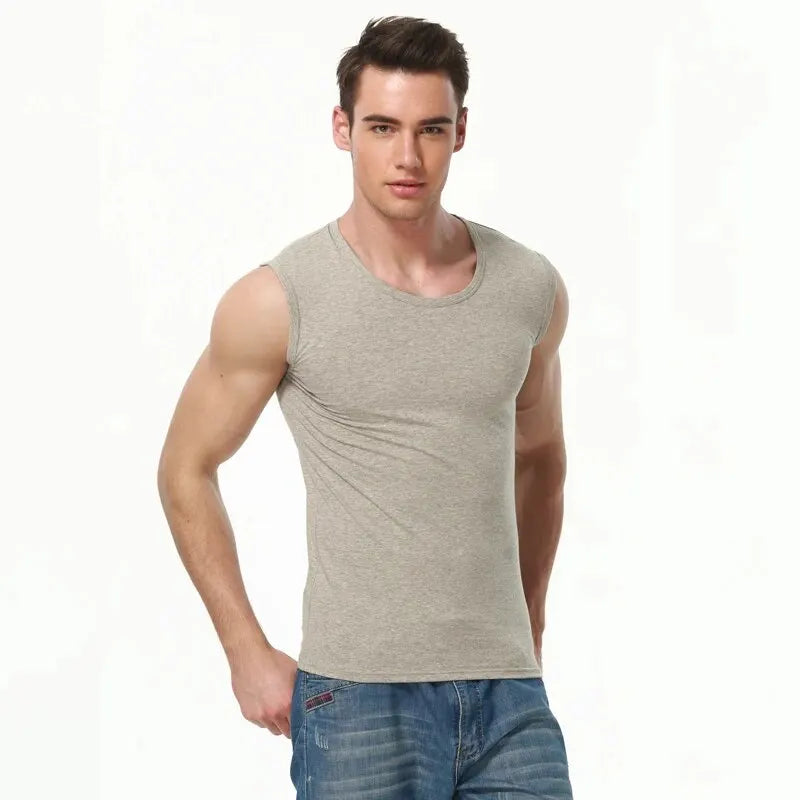 Débardeur Homme Coton Sans Manches Slim Sport Fitness Couleur Unie Larges Épaules Confortable Polyvalent Tendance Lot 1 ou 3 Pièces – Débardeur Sport Premium Coton Slim Sans Manches Fitness Couleur Unie | Mode Homme Sport Fitness Premium