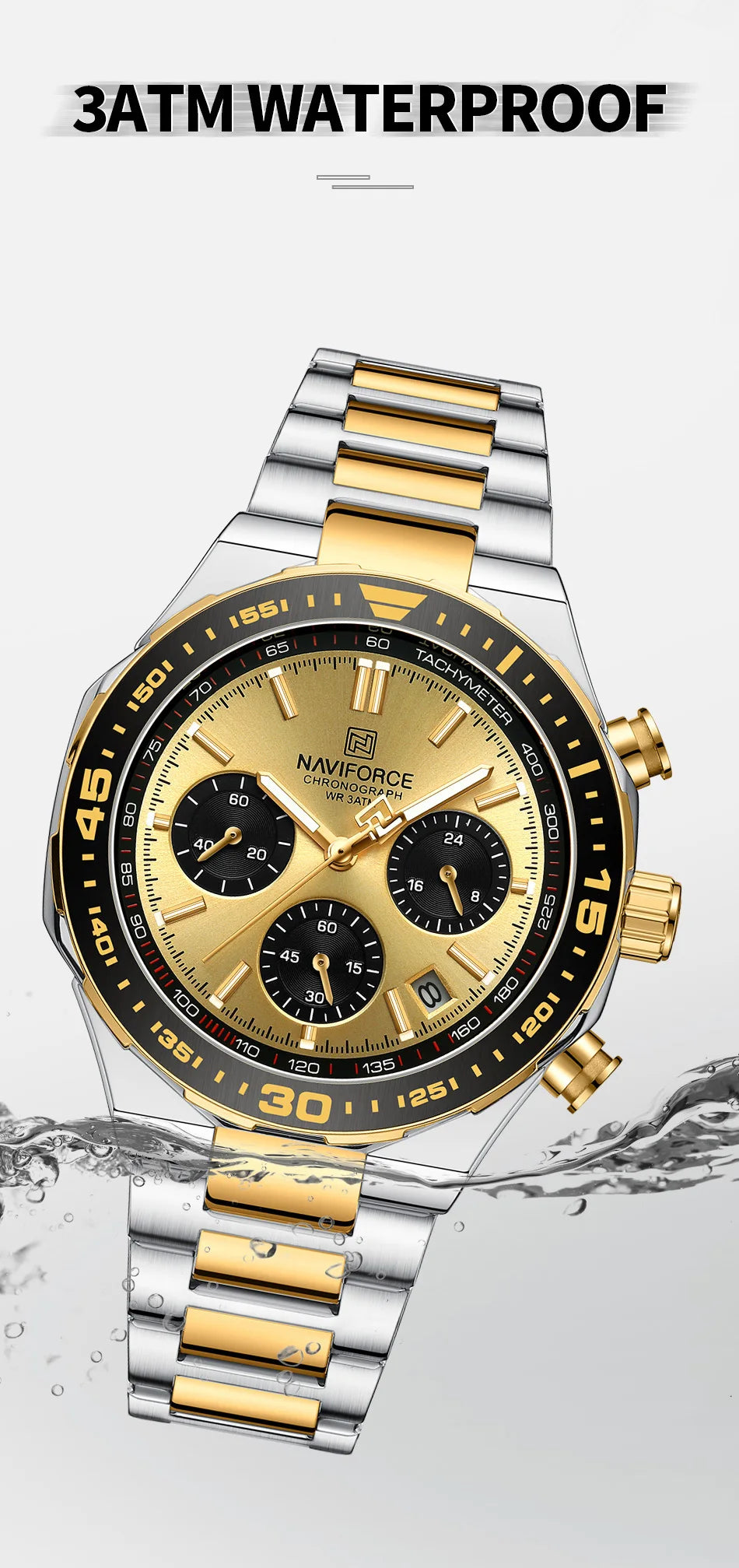 Montre Homme Naviforce Business Classique Quartz – Acier Inoxydable Étanche Fashion 2024