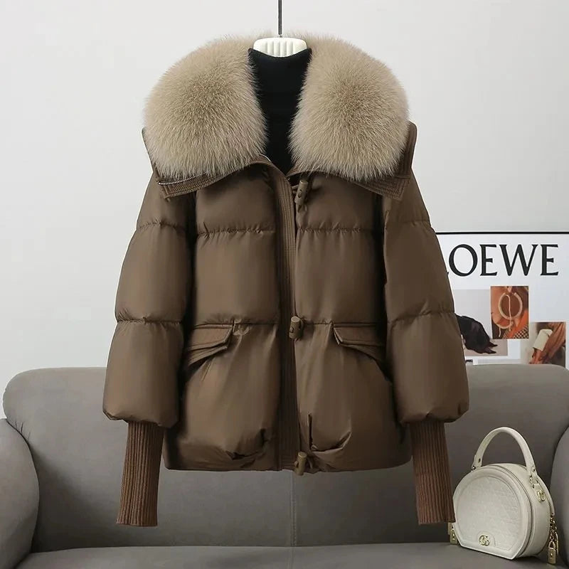 Doudoune Parka Femme Col Fourrure – Manteau Matelassé Chaud & Épais | Hiver 2025