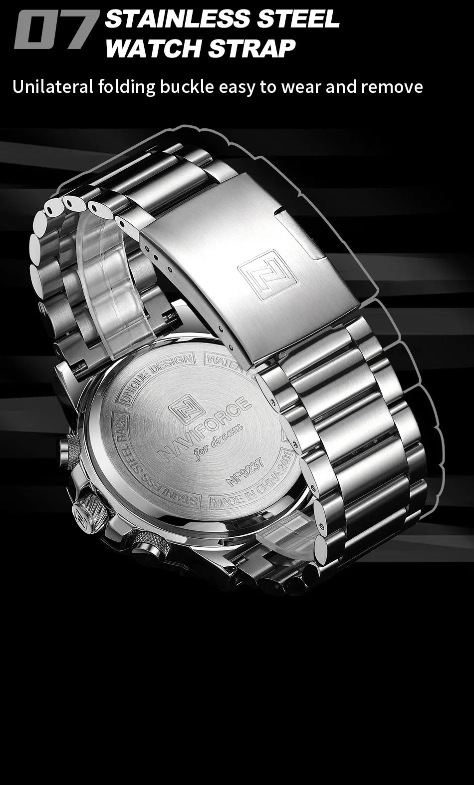 Montre Homme Militaire NAVIFORCE Double Affichage Quartz – Sport Étanche Grand Cadran