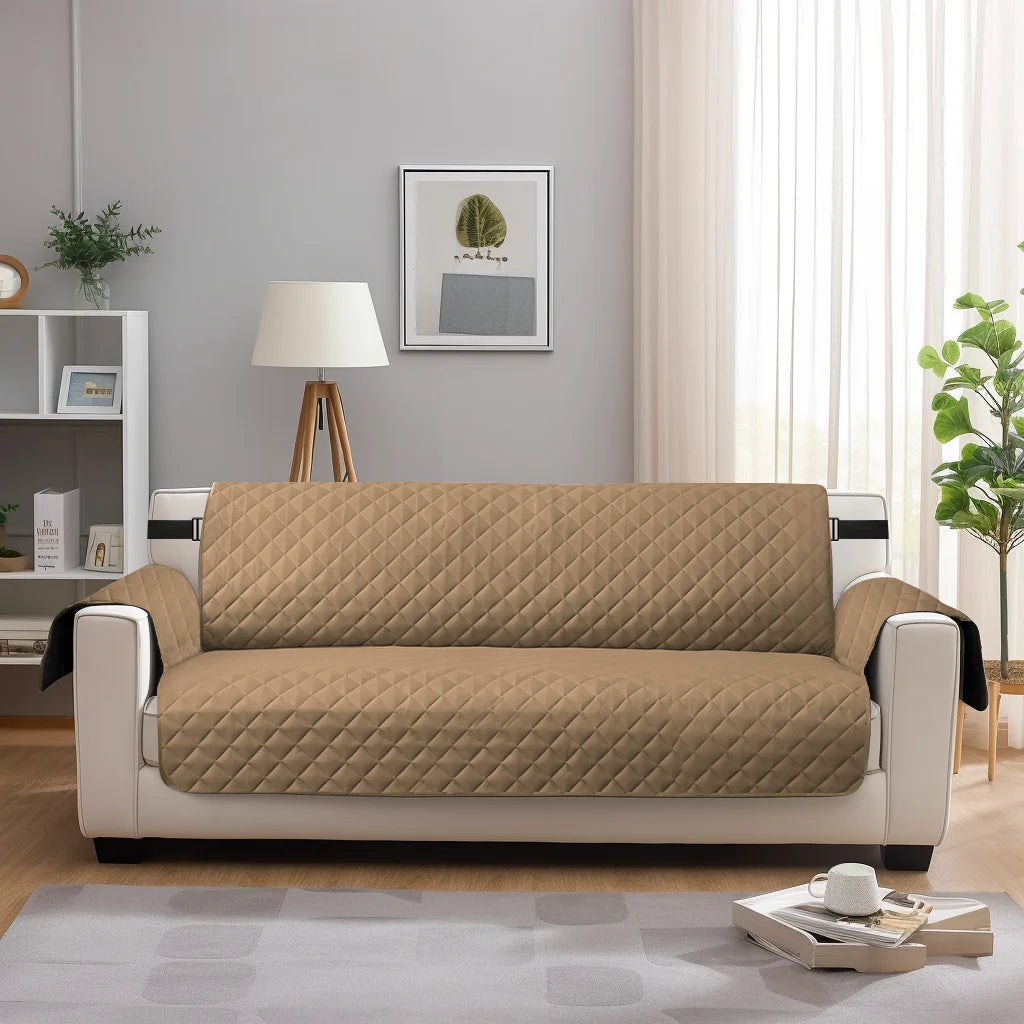 Housse Canapé Matelassée Imperméable Antidérapant Sangles Élastiques – Protège Canapé Lavable Enfants & Animaux | Déco Maison