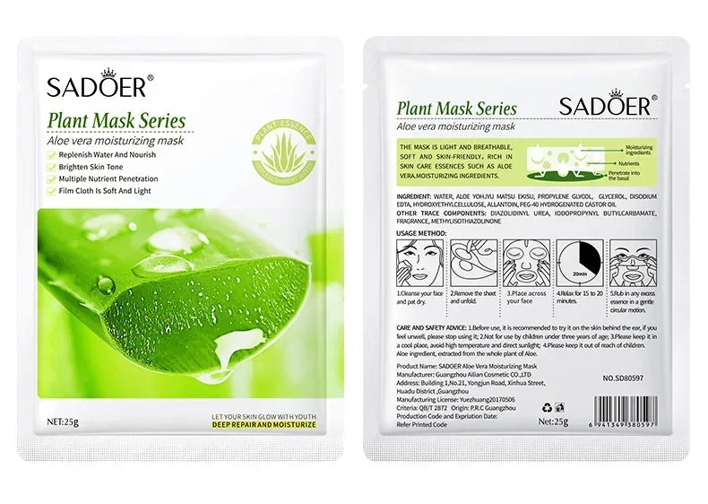 Set 8 Masques Visage Naturels - Hydratation & Fermeté K-Beauty