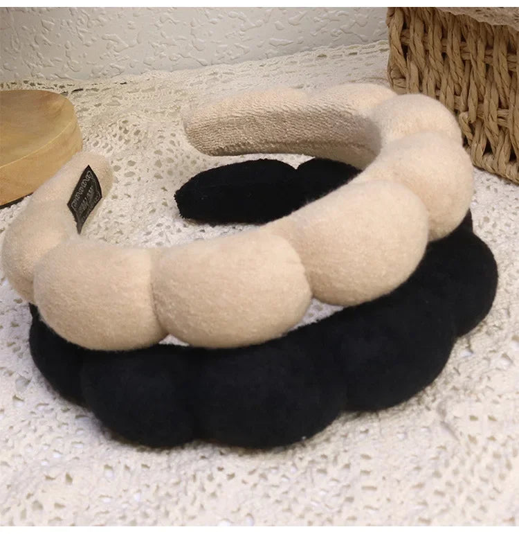 Set Bandeau Spa Gonflant & Bracelets Microfibre - Lavage Visage & Maquillage