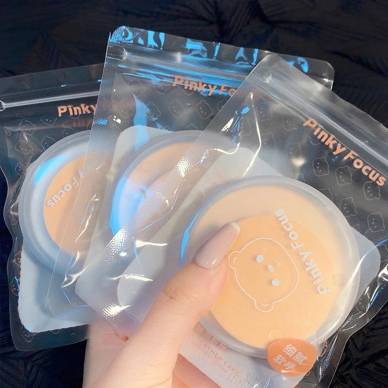 Poudre Compacte Visage avec Puff – Fond de Teint Lisse Correcteur Pores | Illuminateur Blanchissant Cosmétique