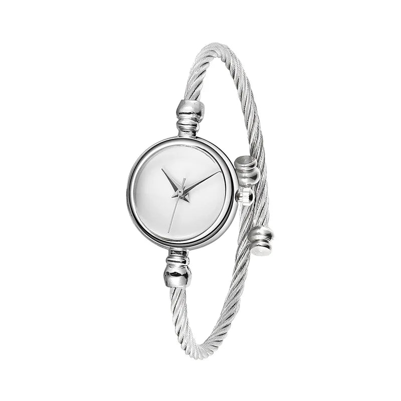 Montre Femme MAYZHISU Rétro Quartz Or – Bracelet Bangle Chaîne Acier Luxe Minimaliste