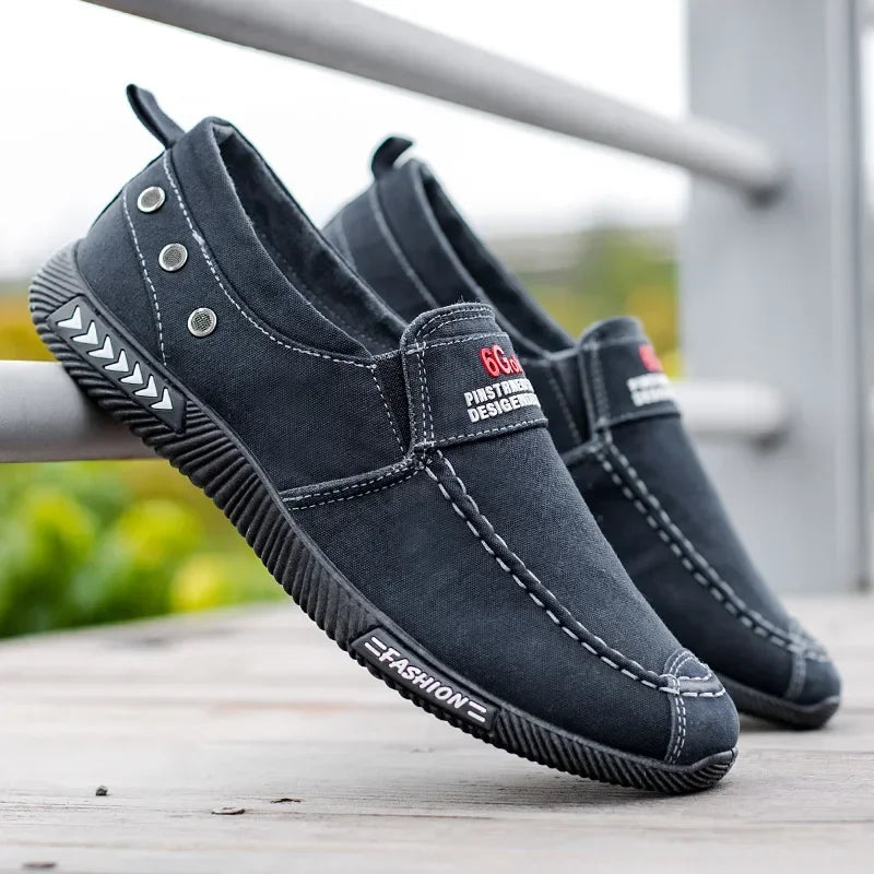 Sneakers Canvas Denim Slip-on Vintage Homme 2025 – Conduite Moccasin Loafers Outdoor