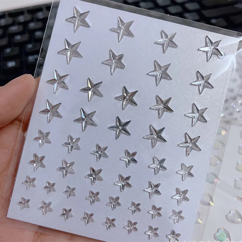 Stickers Strass Visage Jetables – Diamants Acryliques Crystal Larme & Yeux | Maquillage Scène & Festival