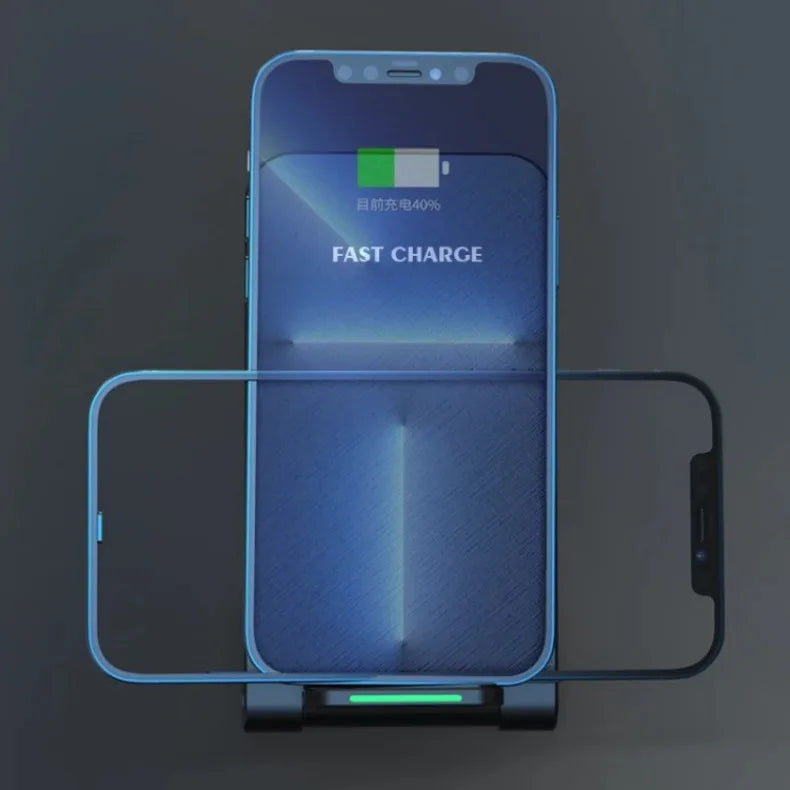 Chargeur Sans Fil 30W Pliable Stand – iPhone 14 13 12 11 Samsung S21 S20 Charge Rapide
