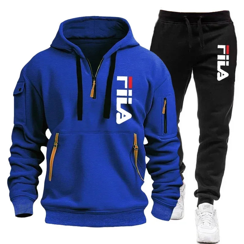 Ensemble Sport Homme 2 Pièces Hoodie Multi-Poches Zippé + Pantalon Automne Hiver Casual Pullover Sportswear Chaud Tendance Premium – Ensemble Sport Premium Multi-Poches 2 Pièces | Mode Homme Sportswear Premium Automne Hiver